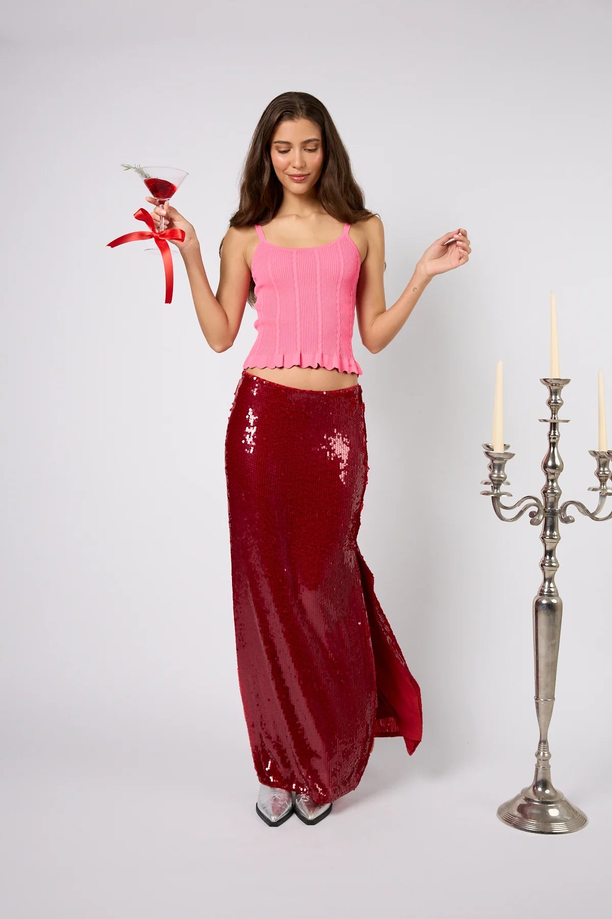 Nika Skirt Maroon OH April