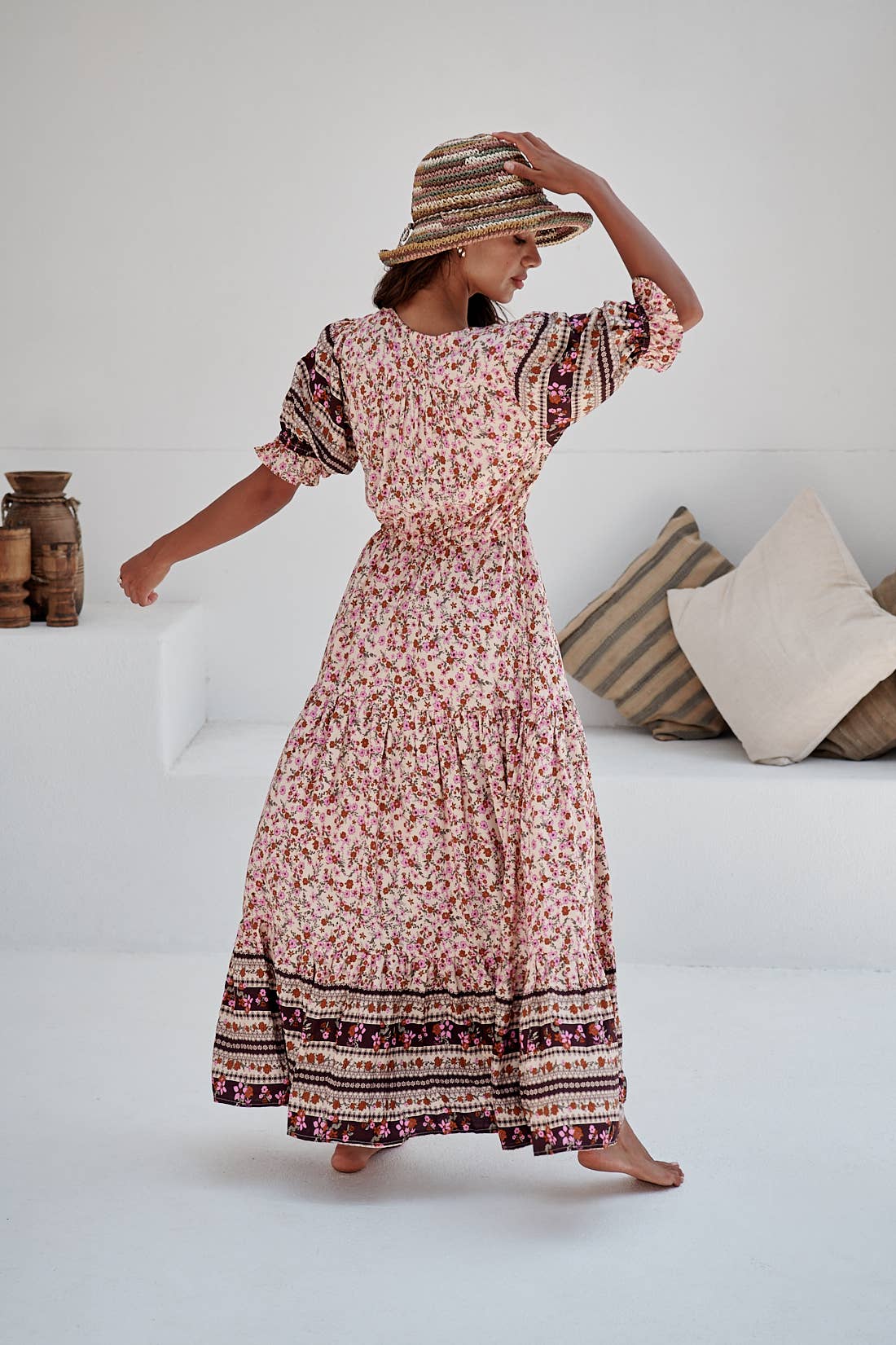 Maxikleid Lorena mit floralem Muster
