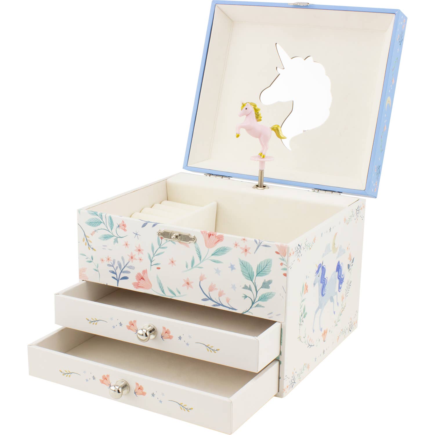 EINHORN-MUSIKTRUHE MIT 2 SCHUBLADEN