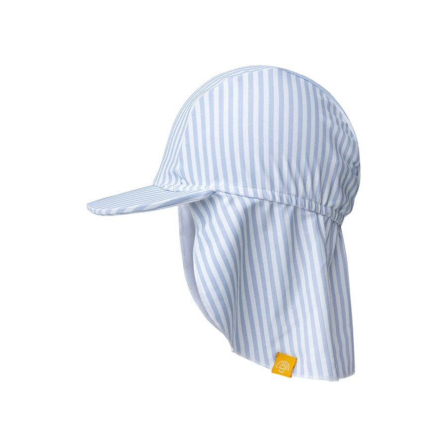 Swim Essentials | Blau/Weiß gestreiftes UV-Sonnenhütchen