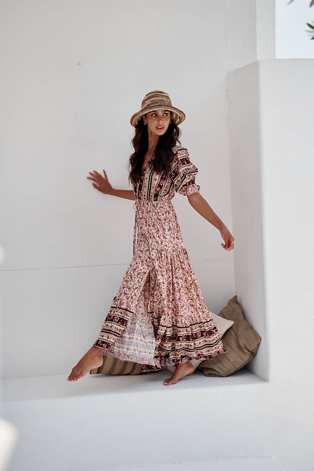 Maxikleid Lorena mit floralem Muster
