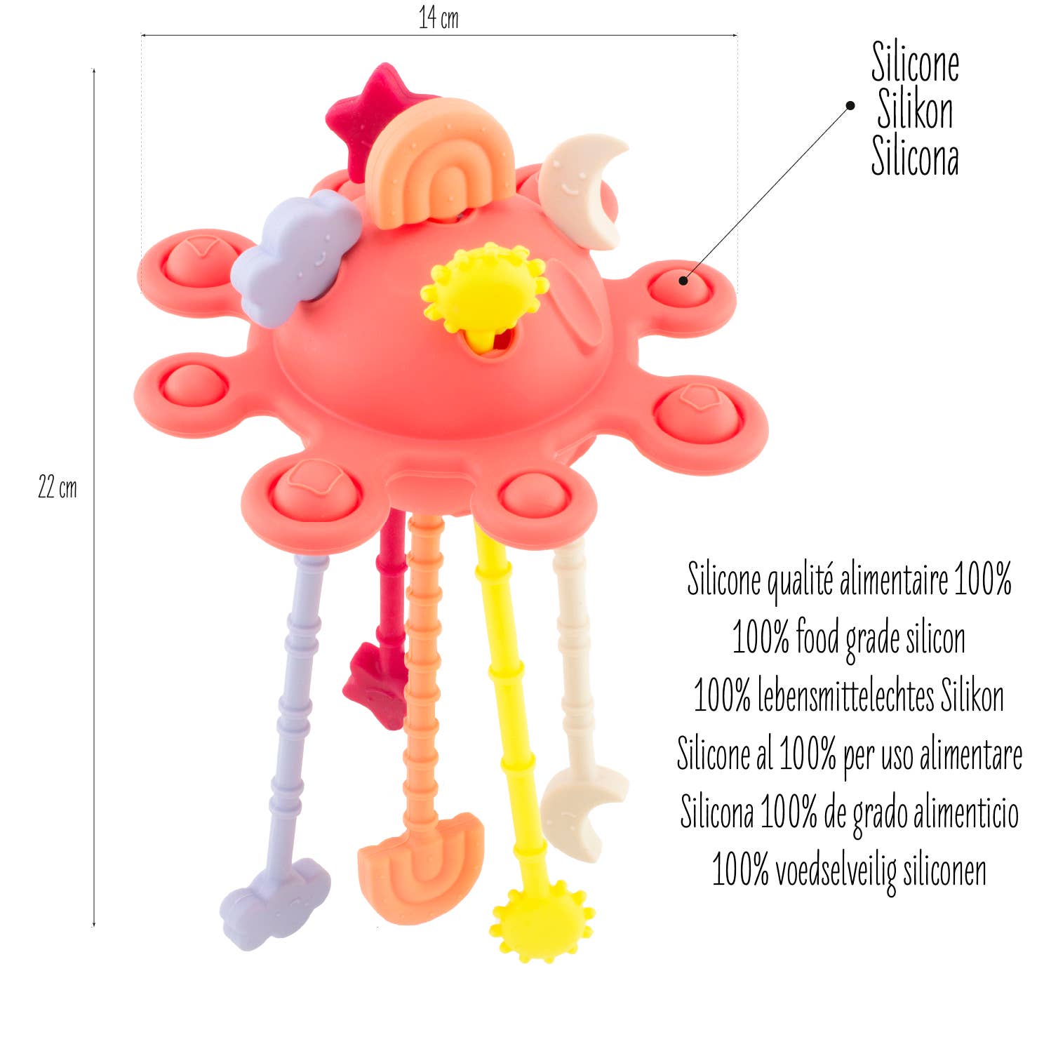 SILIKON: SPIELZEUG MOND ROTER BACKSTEIN
